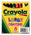 Childrens Toyshop  Toys : Binney & Smith Crayola(R) Large Crayon Set, Lift-Lid Box, Assorted Colors, Box Of 8