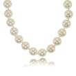Large Japanese Akoya Pearl Necklace with Yellow Gold Clasp