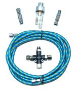 Airbrush Depot KIT-ESSENTIAL-P AIRBRUSH HOSE KIT HOSE, AIR FILTER, AIR COUPLER, AND 3 WAY MANFOLD