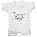 Personalized Baby Boys - Angel Embroidered T-Romper - Blue Halo