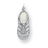14k White Gold Opal Baby Sneaker Charm
