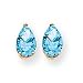 14k 9x6mm Pear Blue Topaz Earrings