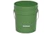 5 Gallon Plastic Pail - Green. Package of 5