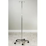 Clinton Economy Twist-Lock 5-Leg IV Pole, 4 Hooks