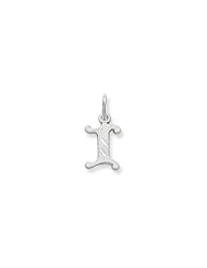 The Isabelle Small Letter I Initial Pendant in 14K White Gold