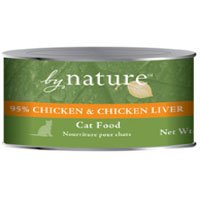 BY NATURE 392165 24-Pack Natural 95-Percent Meat Chicken/Chicken Liver Food for Cats, 5.5-Ounce