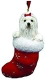 Santa's Little Pals Maltese Christmas Ornament