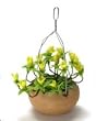 Dollhouse Miniature Artisan Hanging pot of Yellow Hypericum