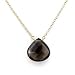 14K Gold Necklace with Smoky Quartz Pendant
