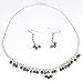 Necklace Earring Sets Sterling Silver & Smoky Quartz Gemstones (nklc017)