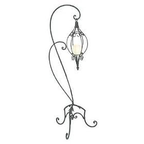 Floor Standing Hanging Lantern with Teardrop Design by Visiondecor Furniture