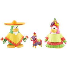 Disney Club Penguin Series 3 Mix 'N Match Mini Figure Pack Sombrero Guy and Fiesta Girl (Includes Coin with Code!)