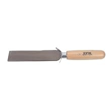 Hyde Tools 60600 Square Point Knife with Safety Wood Handle, 5-Inch/16-Gauge