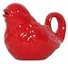 Stoneware Pottery Red Bird Creamer 3.5"H, 5oz Set / 2