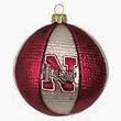 Nebraska Cornhuskers 3.5" Collegiate Glass Basketball Holiday Ornament - NCAA College Athletics