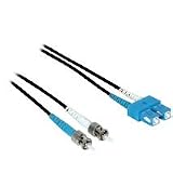 Cables To Go 37584 SC/ST Plenum-Rated Duplex 50/125 Multimode Fiber Patch Cable (10 Meter, Black)