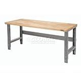 60 X 30 Maple Square Edge Work Bench- Adjustable Height - 1 3/4" Top