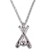 Toys : Baseball Bats & Ball Childs Teens Adults Sterling Silver Necklace, 24-inch