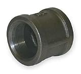 Industrial Grade 1LBY8 Couping, Black Malleable Iron, 1 1/4 In