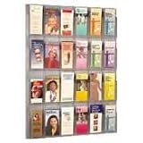 Safco 5601CL Clear Plastic Literature Display Wall Rack for 24 Pamphlets, 30w x41h