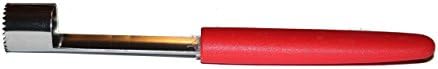 KBKitchen Apple Corer Stainless Steel Twist Huller Plunger Core Remover Tool (Red)
