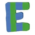 Wooden Letter - E - Bright