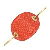 Colette Malouf Cobra Skin Pony Cuff - Orange