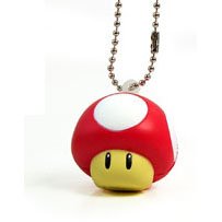 New Super Mario Soft Mascot Keychain Charm - Red Mushroom