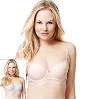 2 Pack All-Over Lace T-Shirt Balcony A-DD Bras