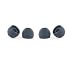 2 pair, Size Large BLACK - Earphones Plus brand Regular density silicone, replacement ear cushions for ear-canal fitting earphones earbuds