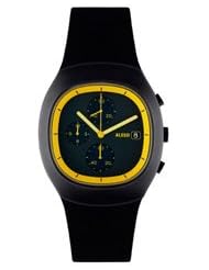 Alessi 21011 Unisex Black and Yellow Analog Sport Watch