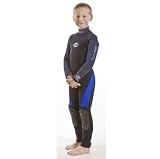 Bare 7/6mm Junior Velocity Wetsuit: Cold water Kids Fullsuit for Surfing or Scuba