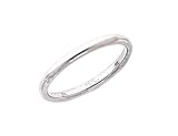 Ladies 2mm Stackable Wedding Band in 14K White Gold