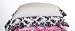 Black and White Luxe Brocade Damask Satin Pillow