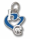 Chicago Cubs 1/2 I Heart C Bear Enamel Charm - Sterling Silver Jewelry