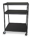 Dakota Designs 1DNP2 Audio-Visual Cart, Open Sides, 3 Shelves