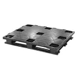 Closed Deck Rackable Plastic Pallet With 6 Bottom Skids 48x40, 5000 Lbs Cap