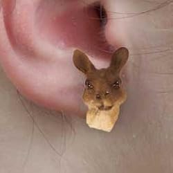 Zoo Animal - Kangaroo Figurine Jewelry - Earrings