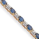 14k Sapphire and Diamond Bracelet