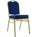 Deluxe Padded Metal Poker Chair - Blue Upholstery the Metal Framing of This Chair Offers a Sturdy, Quality Base for the Upholstered Padded Seat and Back Rest to Gently Support Whoever Chooses This Fine Seat