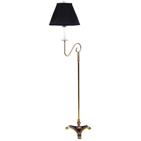 Barrett Antique Brass Swing Arm Bridge Floor Lamp by Frederick Cooper