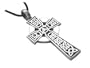 Celtic Irish Cross Pewter Pendant Necklace
