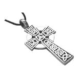 Celtic Irish Cross Pewter Pendant Necklace ~ Dan Jewelers