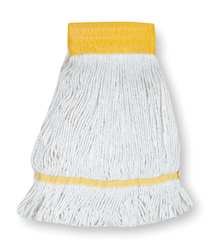 Tough Guy 1TYK8 Wet Mop, Small, White, Looped End