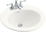 Bathroom Sink Drop In Self Rimming by Kohler - K-2917-4 in White