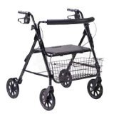 Drive Medical D-Lite Bariatric Heavy Duty Aluminum Rollator 4 Wheel Loop Lock Black - 1 Ea