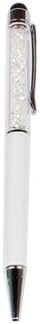 Supersaving360 2 in 1 Multi Function Stylish Bling Crystal Capacitive Stylus With Ball Point Pen for iPhone 5 5S and All Capacitive Touch Screen Device White