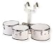 CB 3714 White Marching Trio Toms with Carrier - 12", 13", 13"