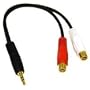Cables To Go - 03179 - 3.5mm Stereo Male To 2 RCA Female Y-Cable (Black)