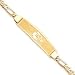 14K Kansas City Chiefs Large Sanded Id Bracelet w/Figaro Link